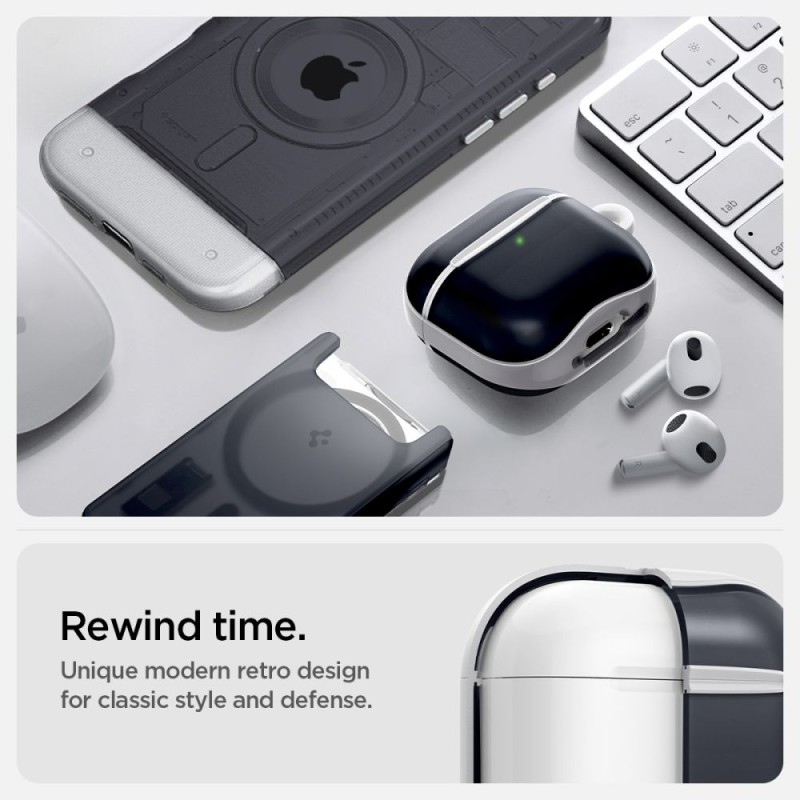 Tech-Protect SPIGEN Classic C1 калъф за Apple AirPods 4 графит (SKU 8809971234818-ACS08645) - Tech-Protect SPIGEN Classic C1 калъф за Apple AirPods 4 графит (SKU 8809971234818-ACS08645) - 8809971234818-ACS08645