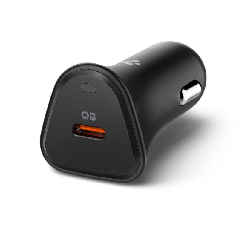 SPIGEN ESSENTIAL EV301 1-порт USB зарядно за кола 30W, черно - 8809971235242-ACP08699