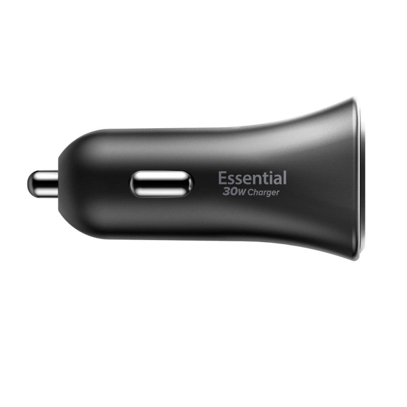 SPIGEN ESSENTIAL EV301 1-порт USB зарядно за кола 30W, черно - 8809971235242-ACP08699