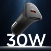 SPIGEN ESSENTIAL EV301 1-порт USB зарядно за кола 30W, черно - 8809971235242-ACP08699