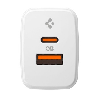Spigen Essential EE202EU 2-порт мрежово зарядно GaN Pro 20W (бяло) Spigen Essential EE202EU 2-порт мрежово зарядно GaN Pro 20W (бяло)