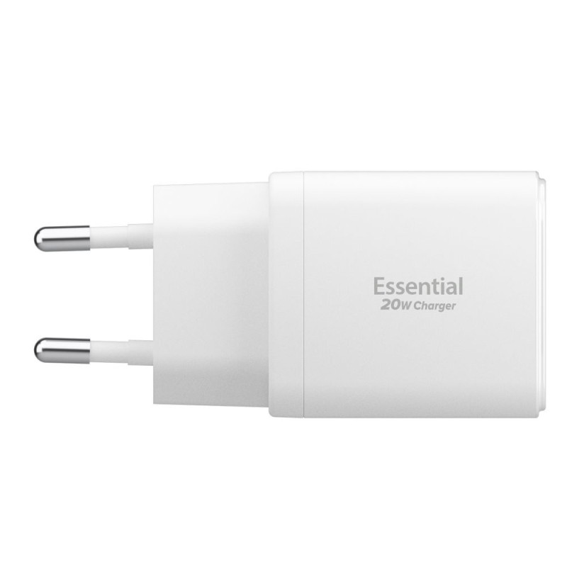 Spigen Essential EE202EU 2-порт мрежово зарядно GaN Pro 20W (бяло) - Spigen Essential EE202EU 2-порт мрежово зарядно GaN Pro 20W (бяло) - 8809971235297-ACH08704