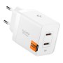 SPIGEN ESSENTIAL EE472EU 2-портов мрежов зарядeн адаптер GaN Pro 47W (бял)