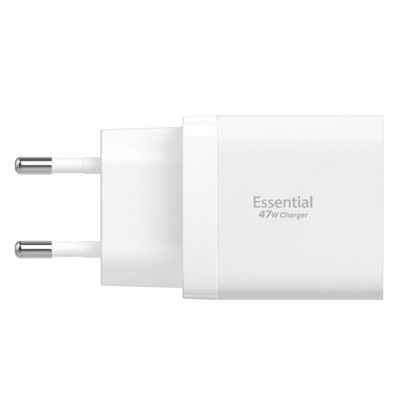 SPIGEN ESSENTIAL EE472EU 2-портов мрежов зарядeн адаптер GaN Pro 47W (бял) - 8809971235327-ACH08707