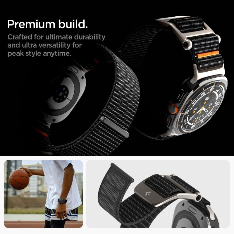SPIGEN DuraPro Flex каишка за Samsung Galaxy Watch Ultra 2024/2025 (47 мм) черна - SPIGEN DuraPro Flex каишка за Samsung Galaxy Watch Ultra 2024/2025 (47 мм) черна - 8809971235983-AMP08773
