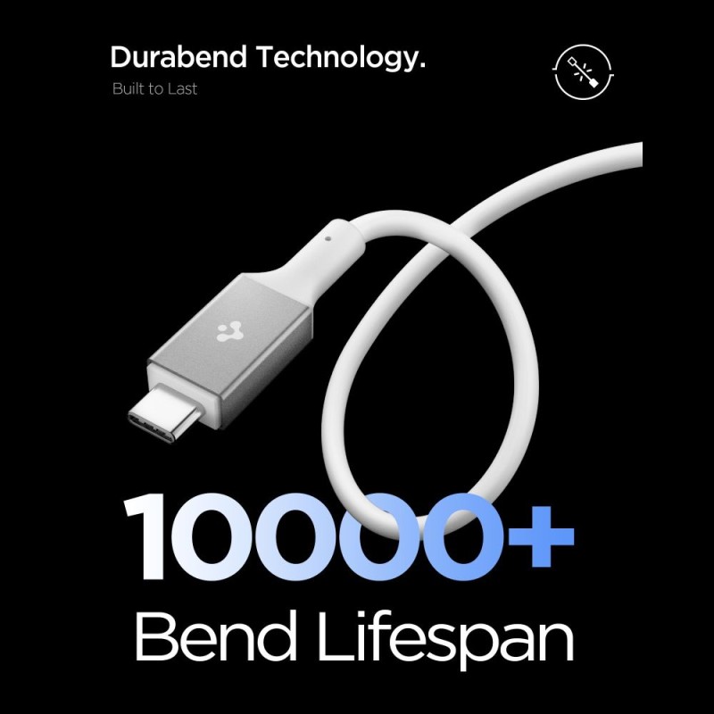 SPIGEN EB24012CC Essential USB-C кабел 240W 120см бял - SPIGEN EB24012CC Essential USB-C кабел 240W 120см бял - 8809971236010-ACA08776