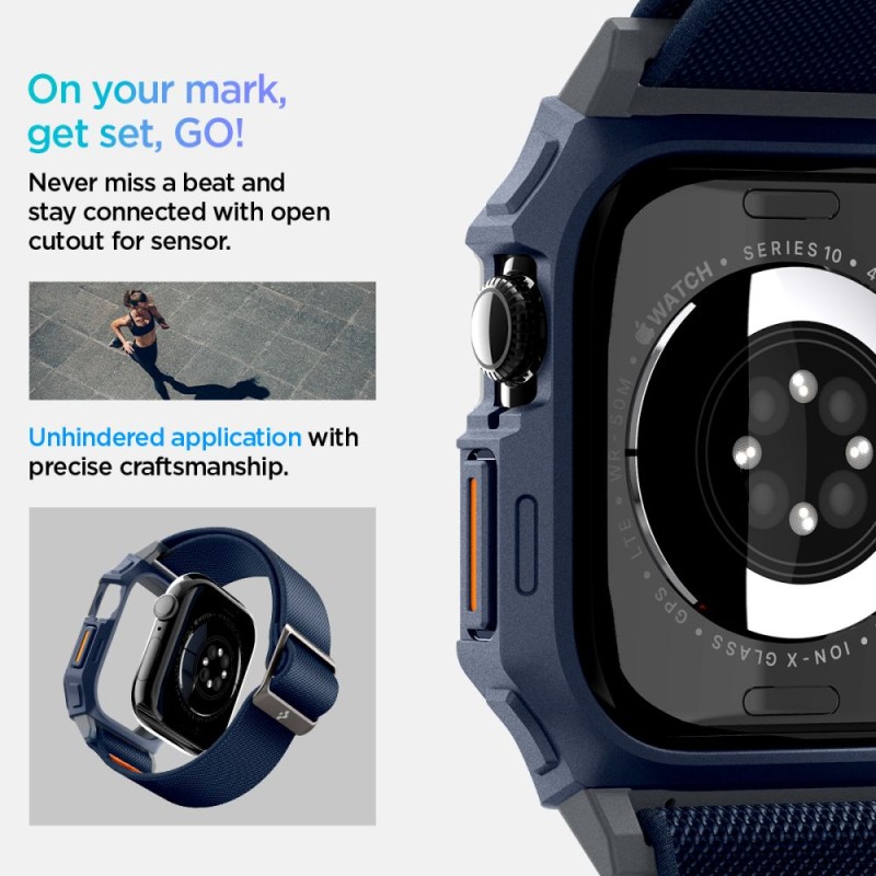 SPIGEN LITE FIT „PRO“ за Apple Watch 10 / 11 (46 мм) Navy Blue - 8809971237550-ACS08925