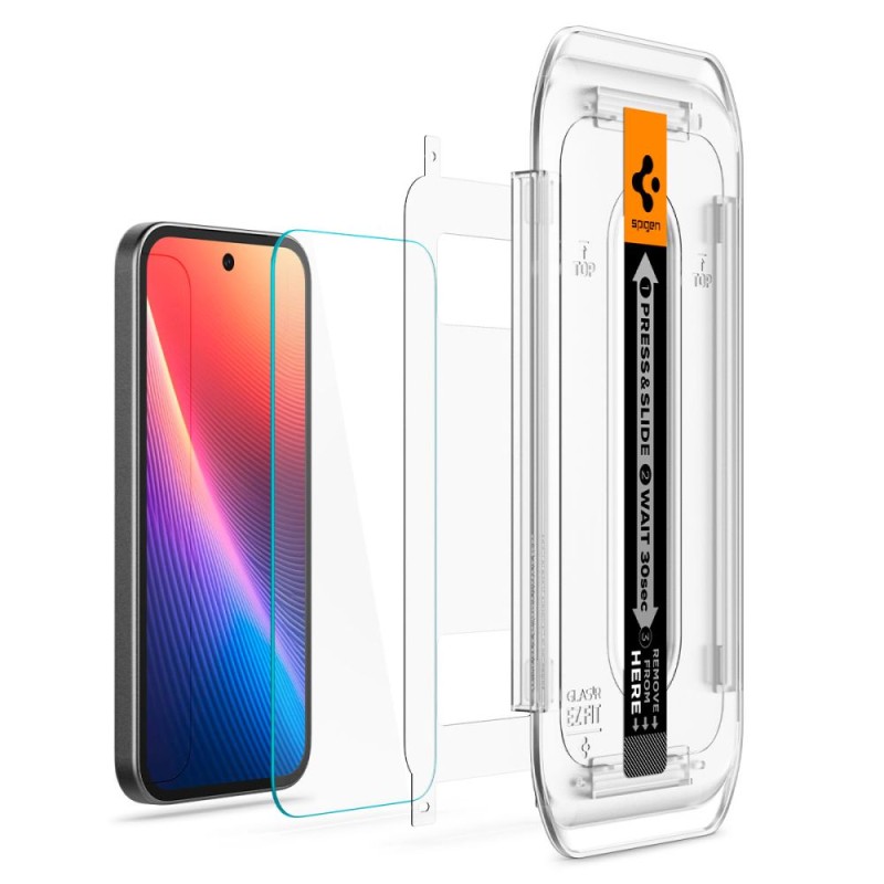 Spigen Glas.TR „EZ Fit” – закалено стъкло за Google Pixel 9A, 2 броя, Clear - 8809971237680-AGL08938