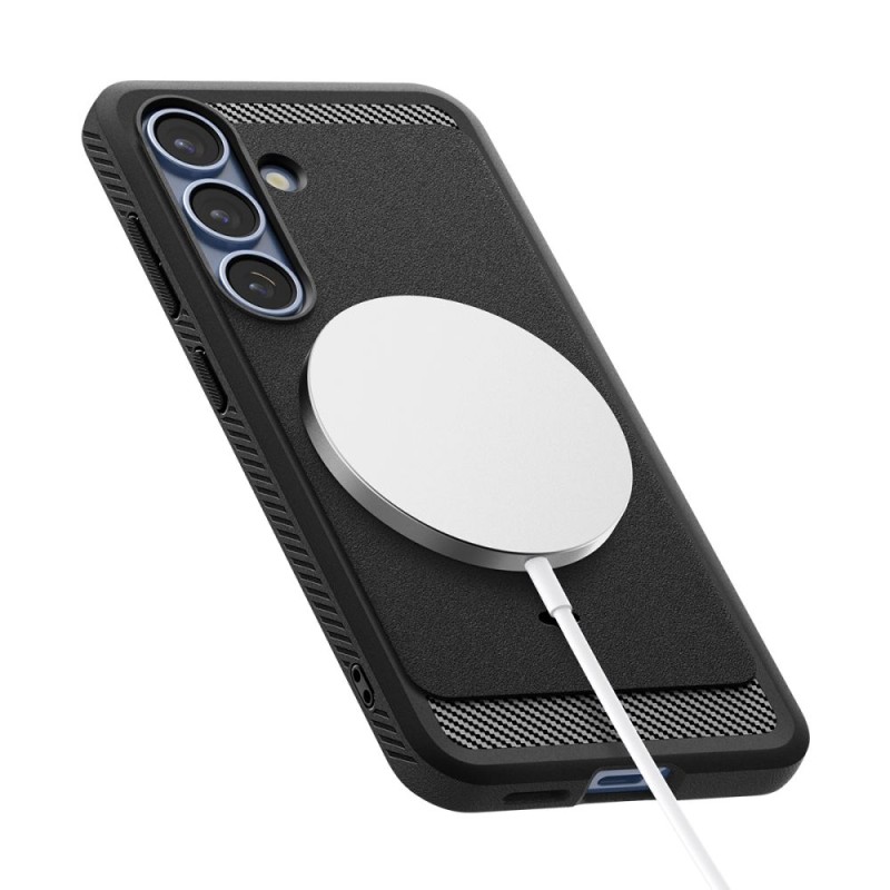 SPIGEN Rugged Armor MagSafe кейс за Galaxy S25, матово черно (ACS08998) - SPIGEN Rugged Armor MagSafe кейс за Galaxy S25, матово черно (ACS08998) - 8809971238298-ACS08998