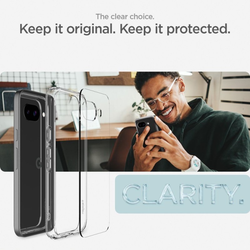 Spigen Ultra Hybrid за Google Pixel 9A Crystal Clear (SKU: 8809971238731-ACS09042) - 8809971238731-ACS09042
