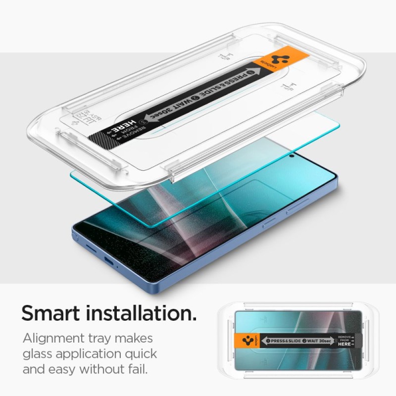 Spigen Glas.TR „EZ Fit” HD закалено стъкло 2-пак за Galaxy S25 Ultra (Ultra Clear) - 8809971239134-AGL09082