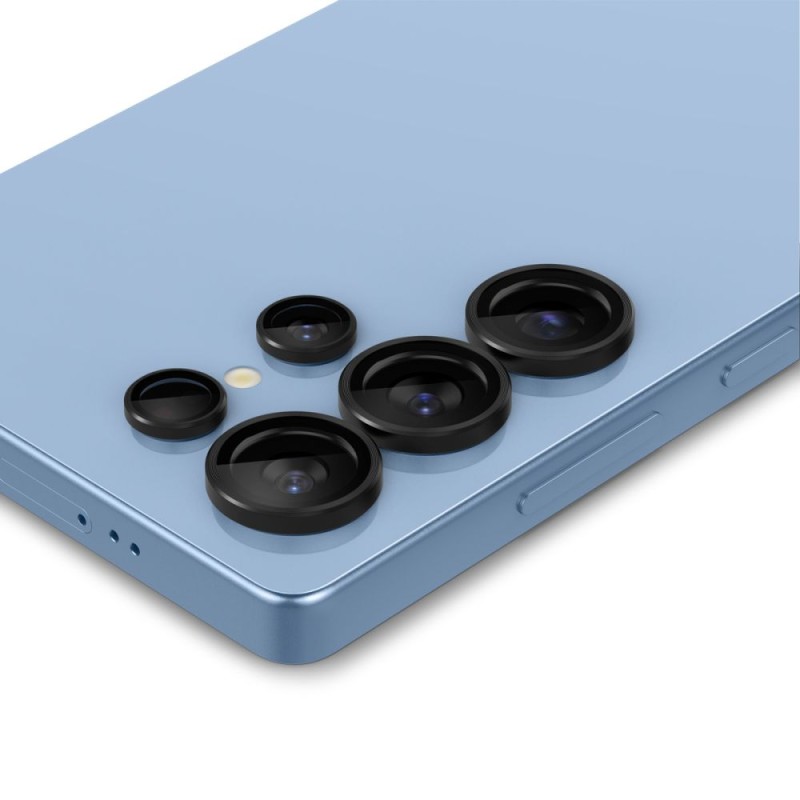 Spigen Optik Pro „Ez Fit” протектор за камера от стъкло (2 бр.) за Galaxy S25 Ultra Black - 8809971239158-AGL09084