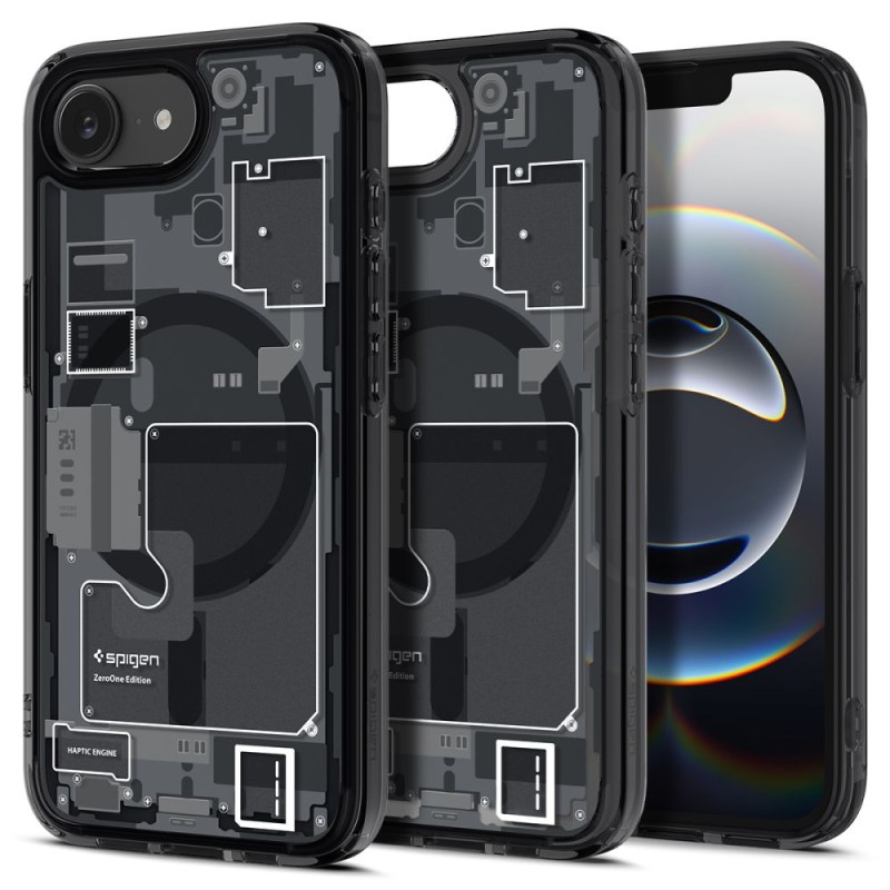 Spigen Ultra Hybrid Mag MagSafe за iPhone 16E / 17E „Zero One Black“ - 8809971239714-ACS09141