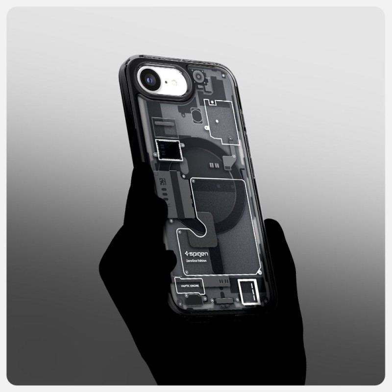 Spigen Ultra Hybrid Mag MagSafe за iPhone 16E / 17E „Zero One Black“ - 8809971239714-ACS09141