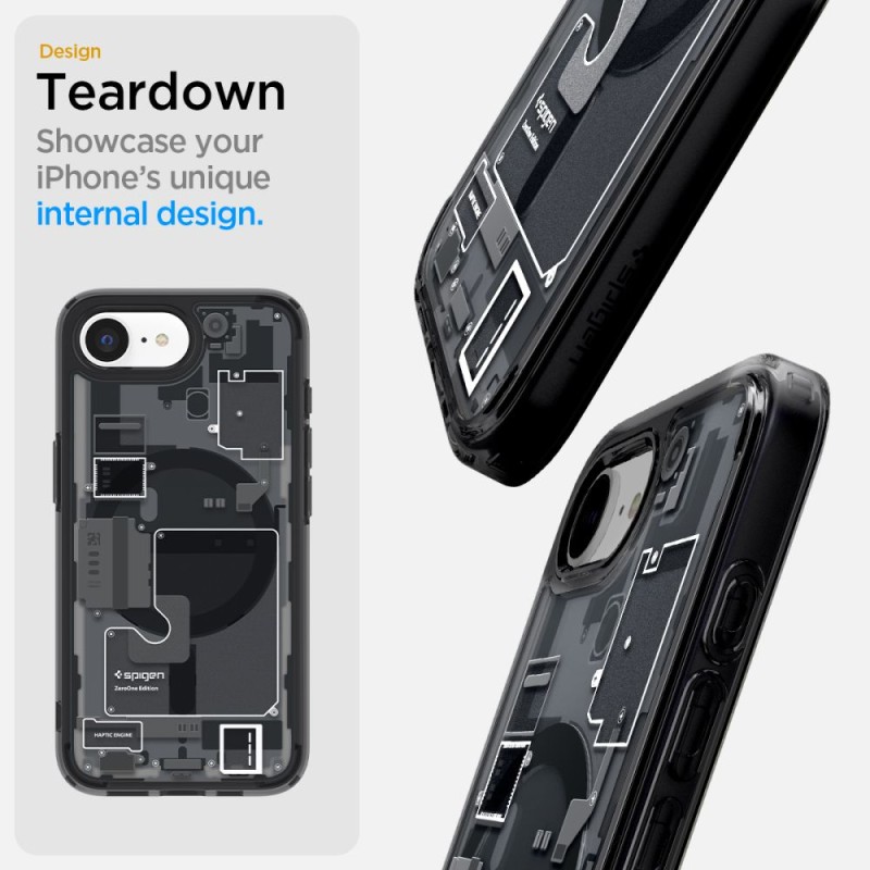 Spigen Ultra Hybrid Mag MagSafe за iPhone 16E / 17E „Zero One Black“ - 8809971239714-ACS09141