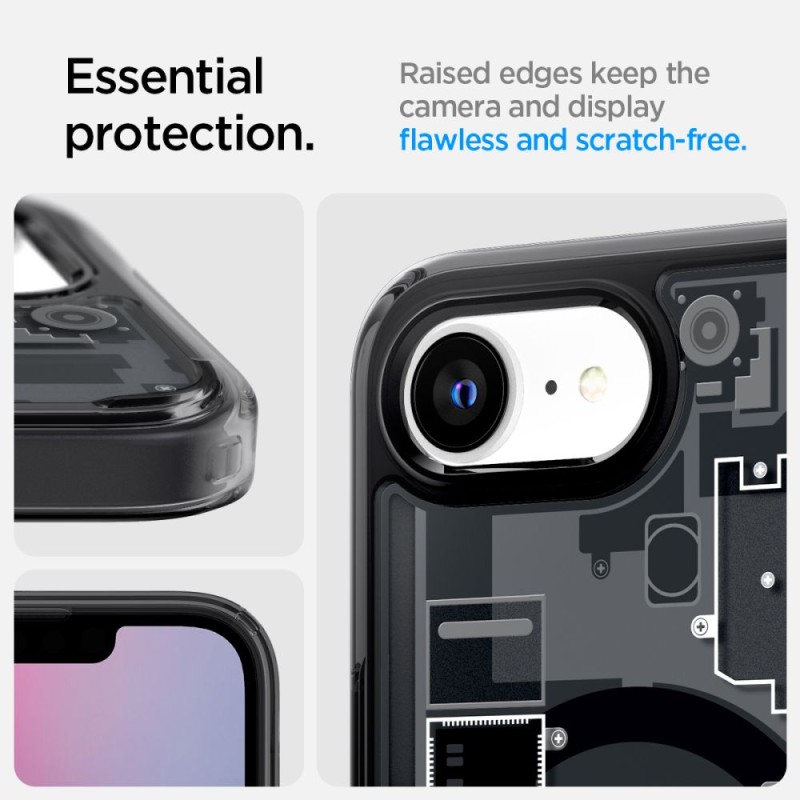 Spigen Ultra Hybrid Mag MagSafe за iPhone 16E / 17E „Zero One Black“ - 8809971239714-ACS09141