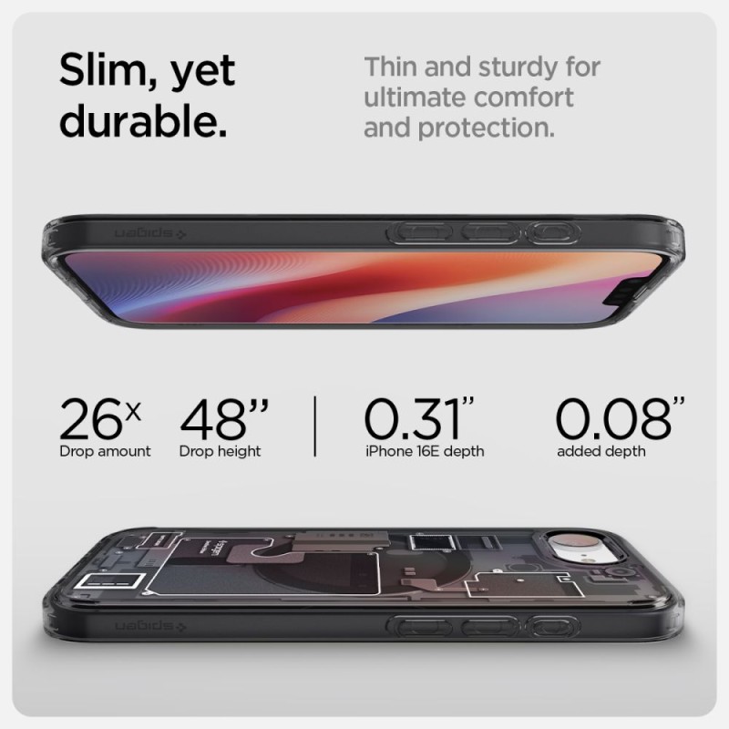 Spigen Ultra Hybrid Mag MagSafe за iPhone 16E / 17E „Zero One Black“ - 8809971239714-ACS09141