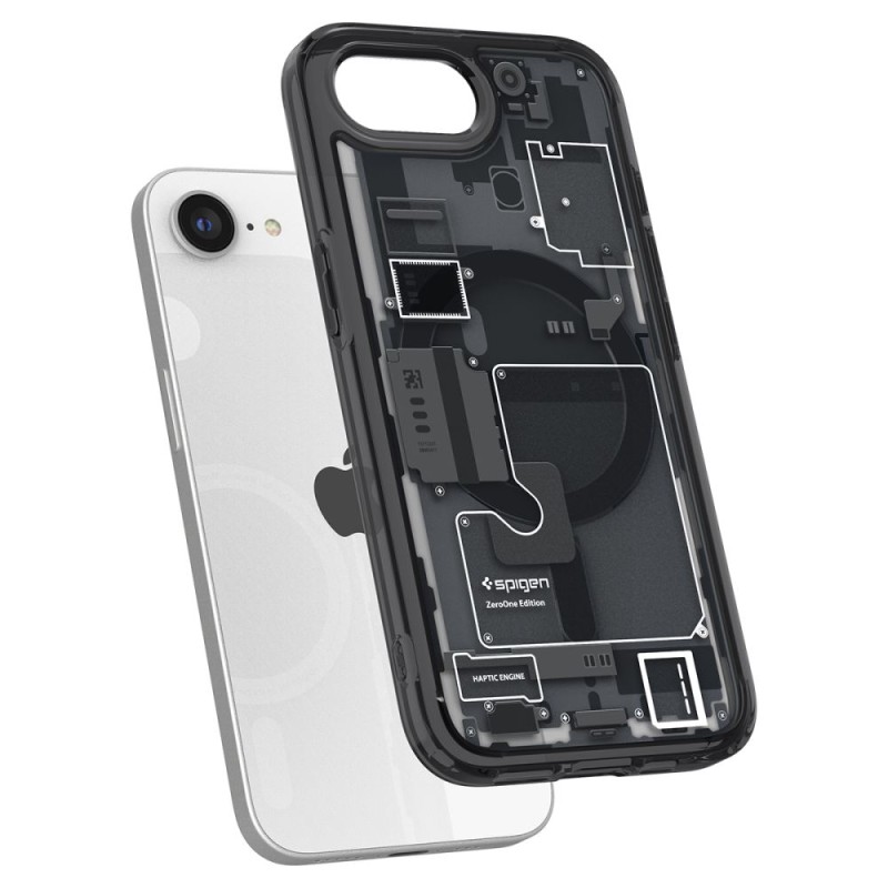 Spigen Ultra Hybrid Mag MagSafe за iPhone 16E / 17E „Zero One Black“ - 8809971239714-ACS09141