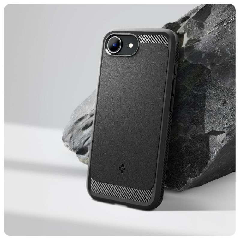 SPIGEN Rugged Armor Mag Magsafe за iPhone 16e / 17e, матово черно - SPIGEN Rugged Armor Mag Magsafe за iPhone 16e / 17e, матово черно - 8809971239820-ACS09152