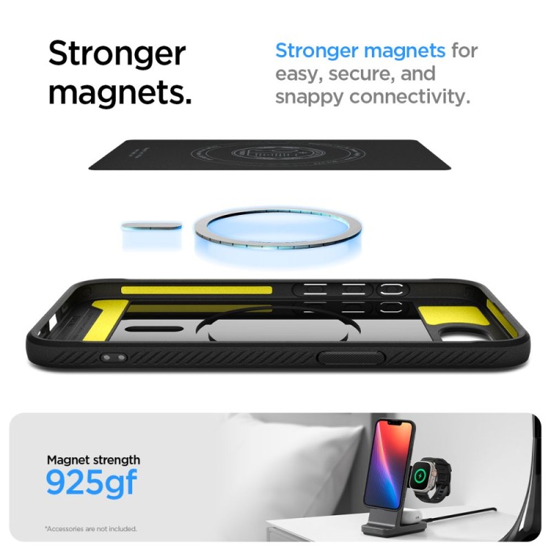 SPIGEN Rugged Armor Mag Magsafe за iPhone 16e / 17e, матово черно - SPIGEN Rugged Armor Mag Magsafe за iPhone 16e / 17e, матово черно - 8809971239820-ACS09152