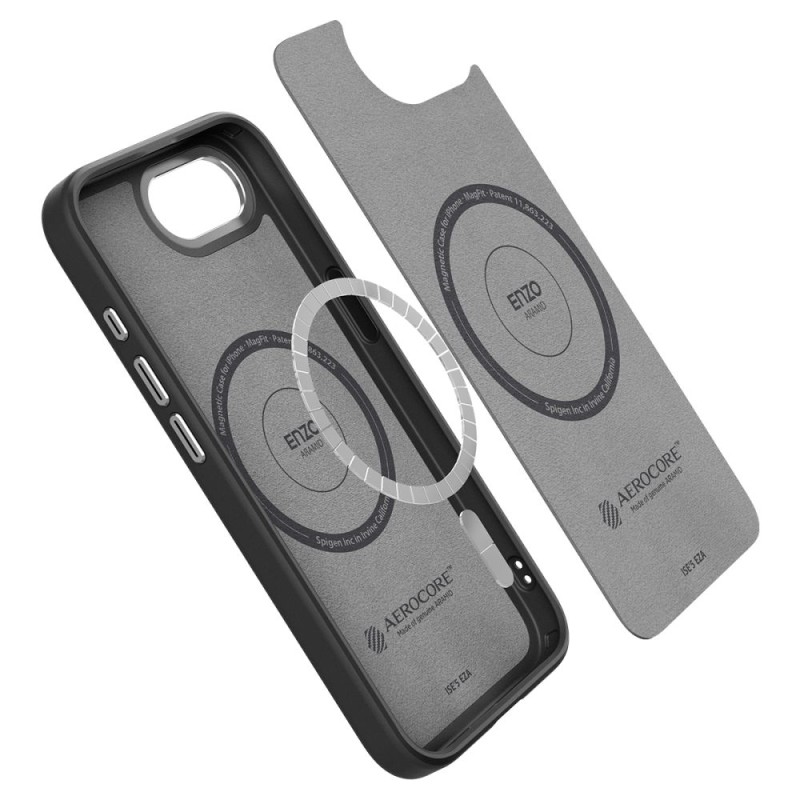 SPIGEN ENZO ARAMID MAG MAGSAFE за iPhone 16e / 17e (Matte Black) - 8809971239837-ACS09153