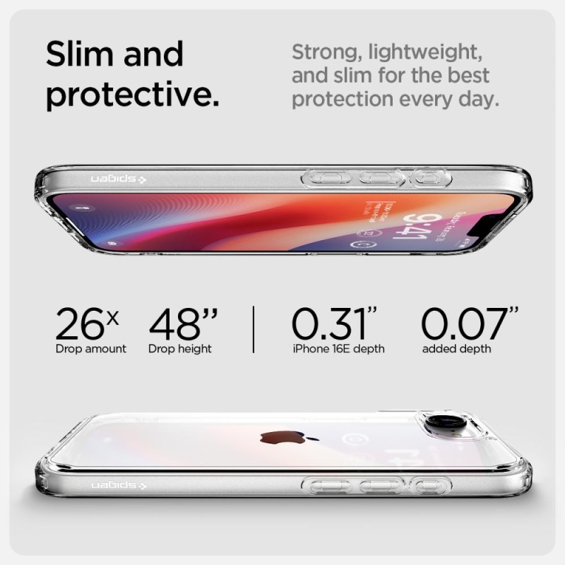 SPIGEN ULTRA HYBRID iPhone 16E / 17E CRYSTAL CLEAR (SKU: 8809971239905-ACS09160) - SPIGEN ULTRA HYBRID iPhone 16E / 17E CRYSTAL CLEAR (SKU: 8809971239905-ACS09160) - 8809971239905-ACS09160
