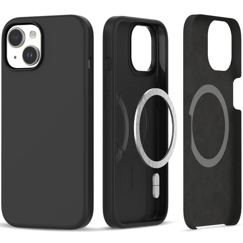 TECH-PROTECT СИЛИКОНОВ КАЛЪФ MAGSAFE ЗА iPhone 15 МАТОВ ЧЕРЕН - 9319456604221