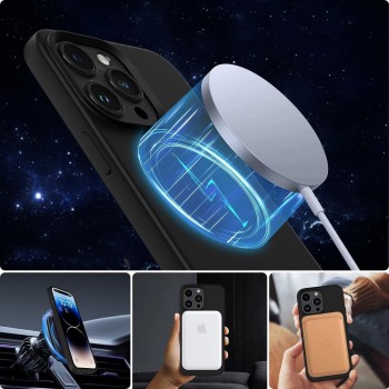 TECH-PROTECT СИЛИКОНОВ КАЛЪФ MAGSAFE ЗА iPhone 15 МАТОВ ЧЕРЕН TECH-PROTECT СИЛИКОНОВ КАЛЪФ MAGSAFE ЗА iPhone 15 МАТОВ ЧЕРЕН