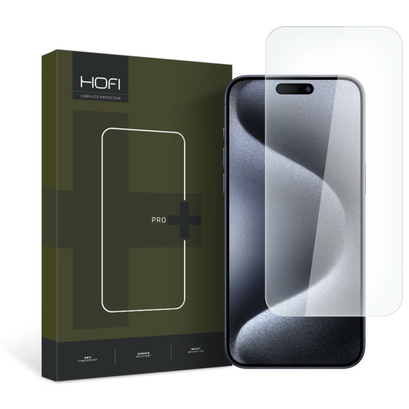 Hofi Glass Pro+ закалено стъкло за iPhone 15 (Clear) - 9319456604580