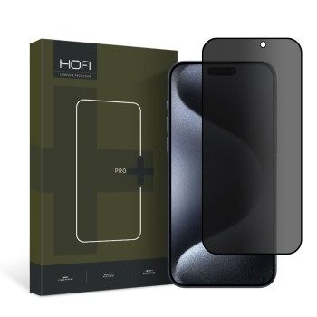 Hofi Anti Spy Glass Pro+ предпазно антишпионско стъкло за iPhone 15 Pro (Privacy)