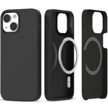 TECH-PROTECT Silicone Magsafe кейс за iPhone 13/14 (черен)