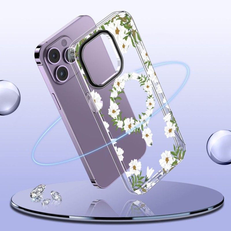 TECH-PROTECT MAGMOOD Magsafe Калъф за iPhone 15 Pro Max Spring Daisy - 9319456605433