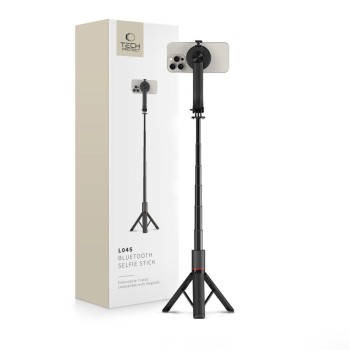 Tech-Protect L04S Magsafe Bluetooth selfie stick с трипод, черен