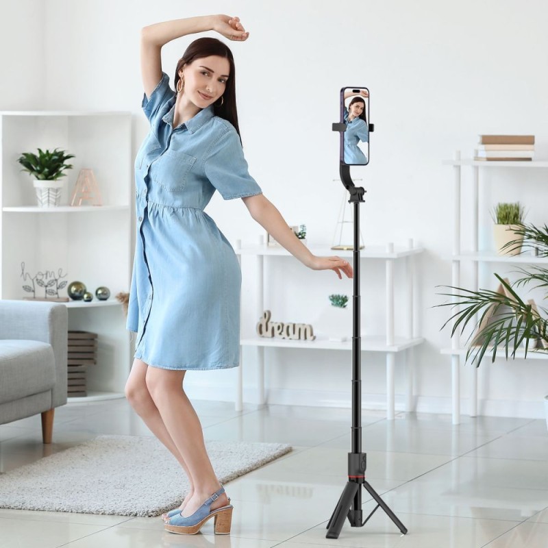 Tech-Protect L04S Magsafe Bluetooth selfie stick с трипод, черен - 9319456605471