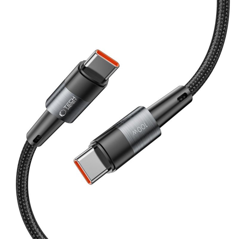TECH-PROTECT ULTRABOOST USB-C кабел PD 100W / 5A 25 см сив - 9319456606065