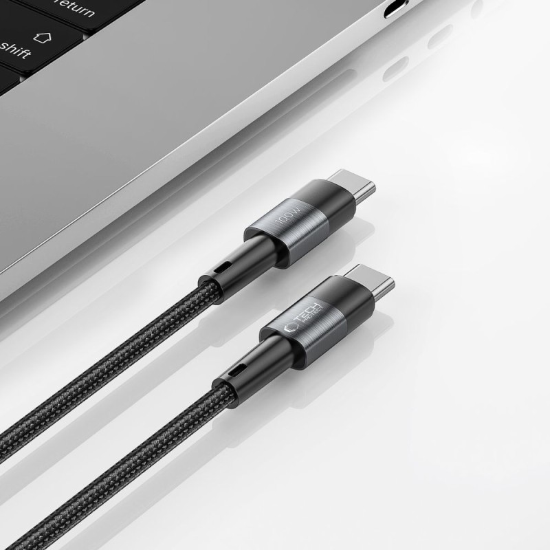 TECH-PROTECT ULTRABOOST USB-C кабел PD 100W / 5A 25 см сив - 9319456606065