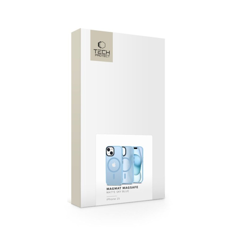 TECH-PROTECT MAGMAT MagSafe за iPhone 15 матово скай синьо - TECH-PROTECT MAGMAT MagSafe за iPhone 15 матово скай синьо - 9319456606621