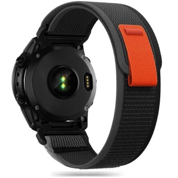 TECH-PROTECT Найлонова каишка за GARMIN FENIX 5 / 6 / 6 PRO / 7 / 8 / 8 PRO (47 мм) / E BLACK/ORANGE