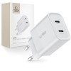 TECH-PROTECT C20W двупортово мрежово зарядно PD 20W (2×порт USB-C), бяло - TECH-PROTECT C20W двупортово мрежово зарядно PD 20W (2×порт USB-C), бяло - 9319456607093