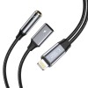 Tech-Protect UltraBoost адаптер Lightning към Mini Jack 3,5 мм & Lightning (черен) - 9319456607376