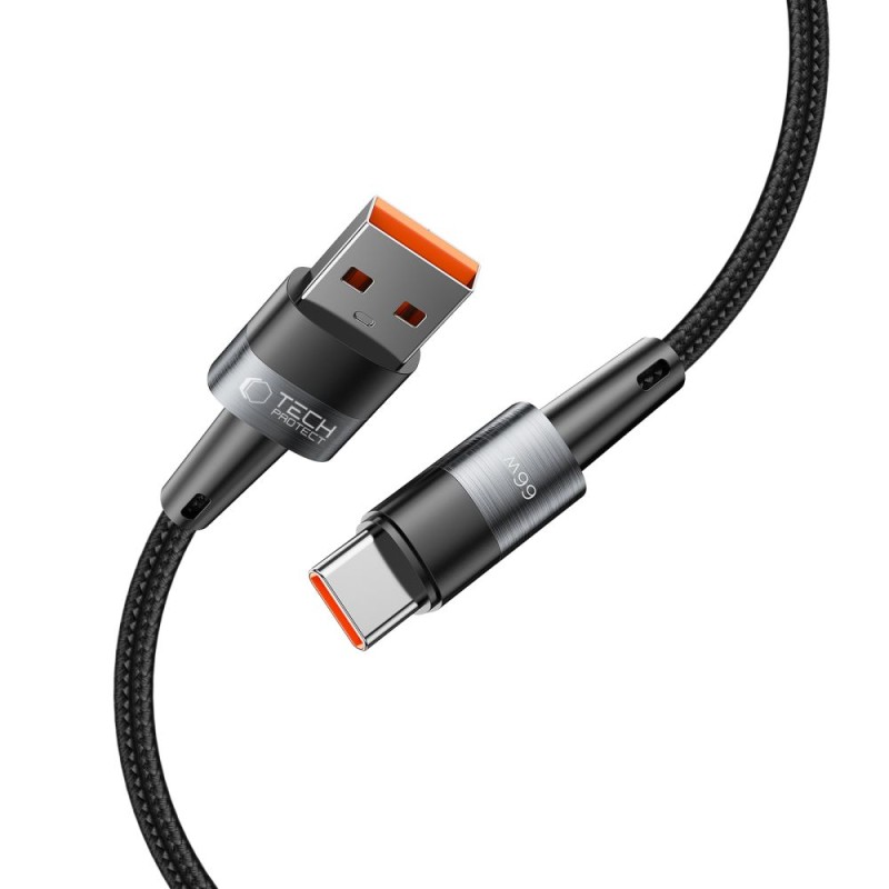 TECH-PROTECT UltraBoost USB-C кабел 66W/6A 50 см сив - TECH-PROTECT UltraBoost USB-C кабел 66W/6A 50 см сив - 9319456607499