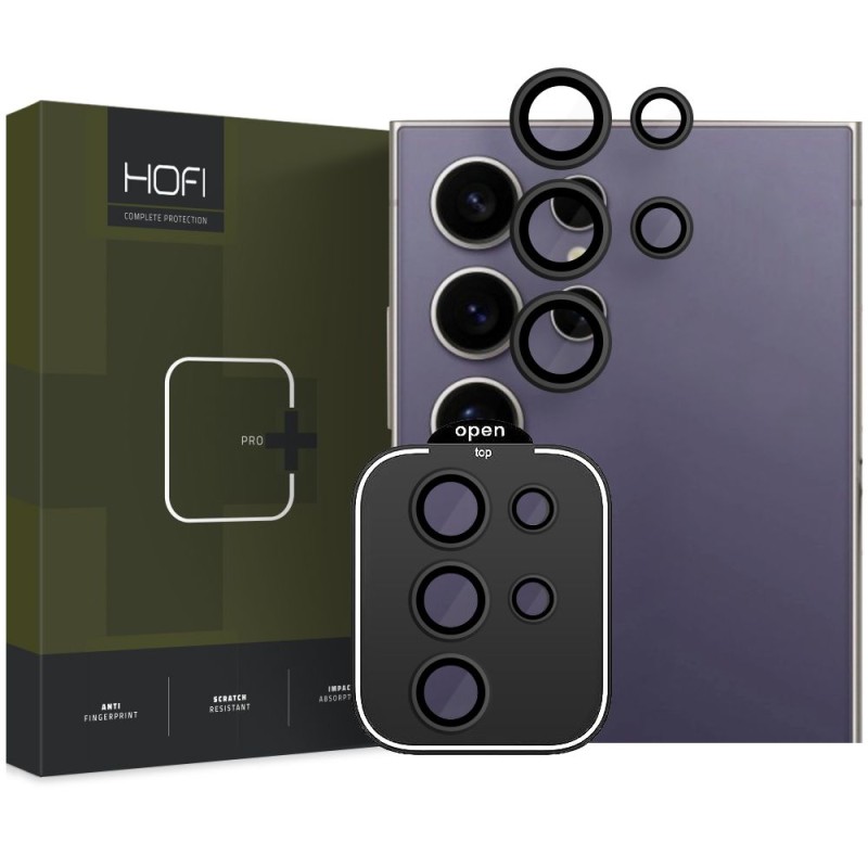 HOFI Camring PRO+ протектор за камера за Galaxy S24 Ultra Black (алуминий и стъкло) - HOFI Camring PRO+ протектор за камера за Galaxy S24 Ultra Black (алуминий и стъкло) - 9319456608298