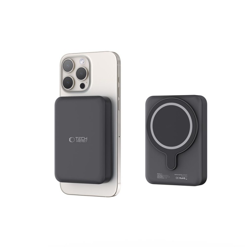 Tech-Protect PB11 LifeMag MagSafe Power Bank 10000mAh (черен) - Tech-Protect PB11 LifeMag MagSafe Power Bank 10000mAh (черен) - 9490713927472