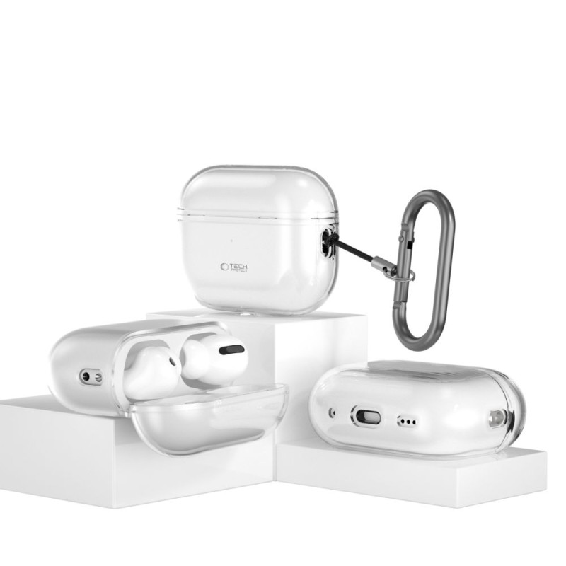 TECH-PROTECT FLEXAIR КАЛЪФ ЗА APPLE AIRPODS PRO 1 / 2 CLEAR - TECH-PROTECT FLEXAIR КАЛЪФ ЗА APPLE AIRPODS PRO 1 / 2 CLEAR - 9490713927892