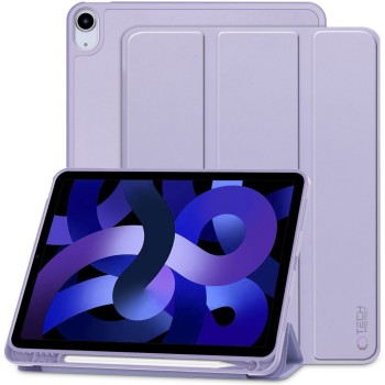 Tech-Protect SmartCase Pen калъф с поставка и отделение за стилус за iPad Air 10.9” (4/5/2020-2022) и iPad Air 11” (6/7/8/2024-2026) лилав