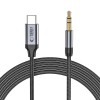 Tech-Protect UltraBoost кабел Type-C към AUX mini jack 3.5 мм, 100 см, черен - Tech-Protect UltraBoost кабел Type-C към AUX mini jack 3.5 мм, 100 см, черен - 9490713929070