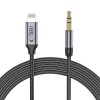 TECH-PROTECT ULTRABOOST кабел Lightning към AUX mini Jack 3.5 мм, 100 см, черен - 9490713929087