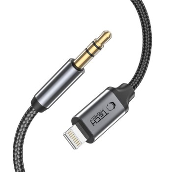TECH-PROTECT ULTRABOOST кабел Lightning към AUX mini Jack 3.5 мм, 100 см, черен TECH-PROTECT ULTRABOOST кабел Lightning към AUX mini Jack 3.5 мм, 100 см, черен