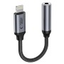 TECH-PROTECT ULTRABOOST адаптер Lightning към Mini Jack 3.5 мм (черен)