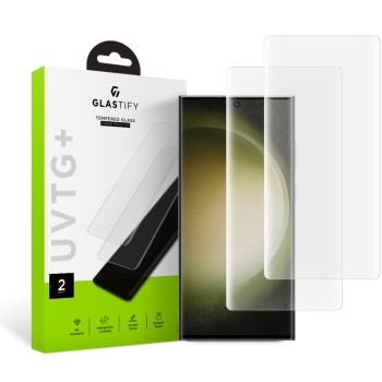 Glastify UVTG+ закалено стъкло за Samsung Galaxy S23 Ultra (2 броя) – прозрачно